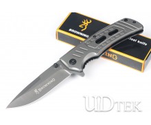 Browning F176 fast opening folding knife grey Titanium surface UD407666